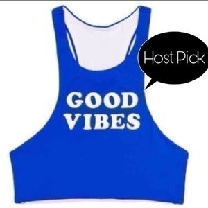Victoria Secret Pink blue good vibes bikini top
